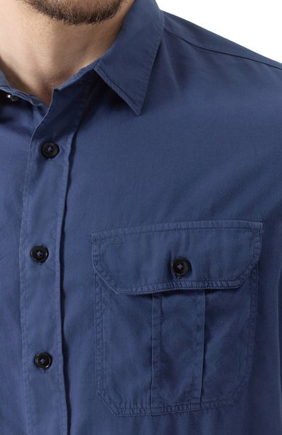 Рубашка из хлопка и лиоцелла CANALI, арт. CSL2067/GM03494, фото 5