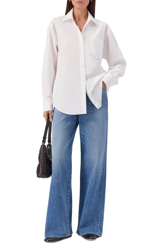 Хлопковая рубашка alexanderwang.t 4WC2241482 Белый  4WC2241482 Фото 2