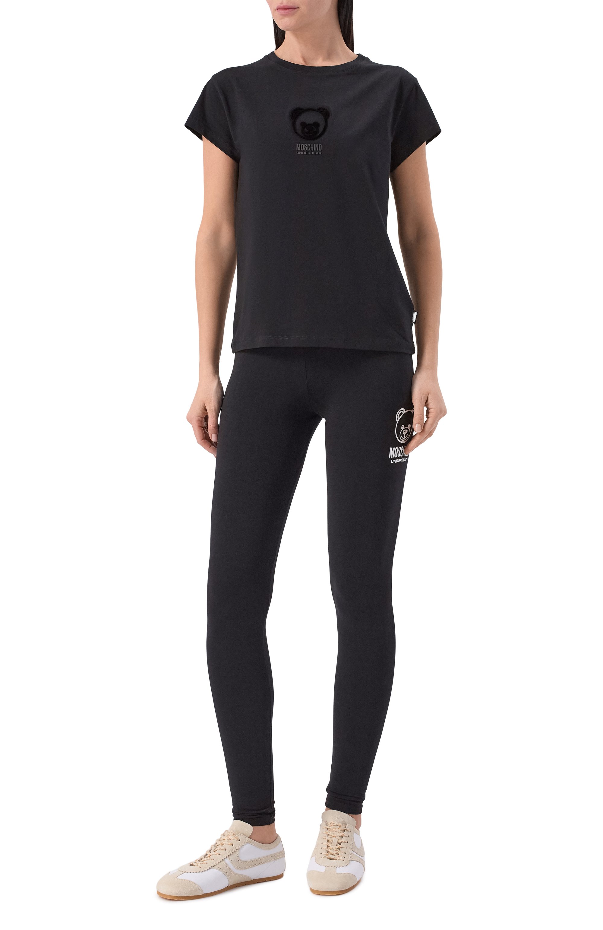 Хлопковые легинсы MOSCHINO, арт. A6804/4406, фото 2