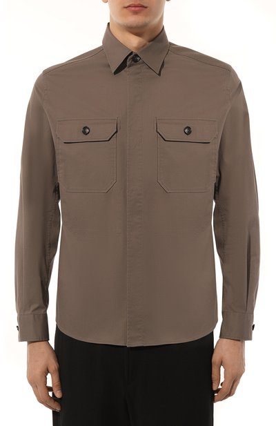 Хлопковая рубашка ZEGNA, арт. UDV16A7/S0T8, фото 3