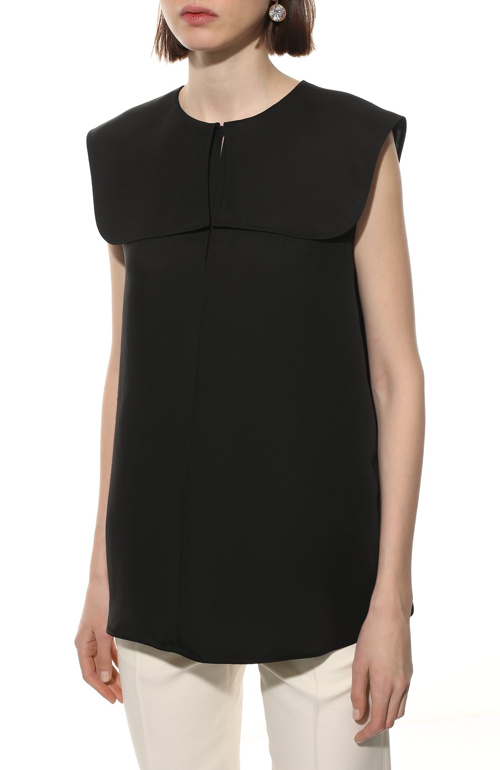 Топ из вискозы и шелка JIL SANDER, арт. JSPU560606-WU391900, фото 3