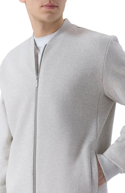 Хлопковая толстовка Zimmerli 1364-43705 Серый  1364-43705 Фото 5