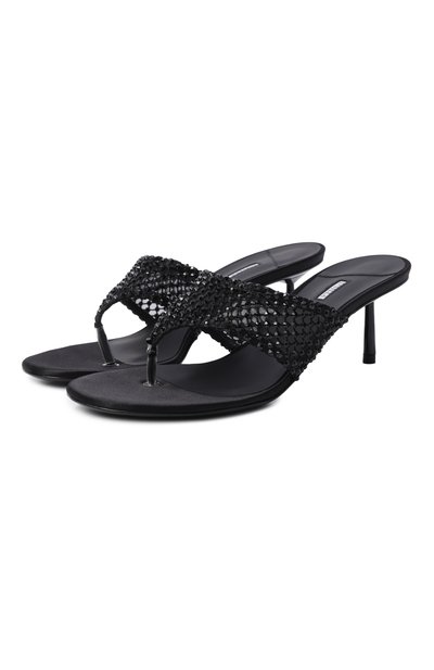 Женские мюли с отделкой стразами gilda 60 LE SILLA, арт. 6703F060BXPPSSM