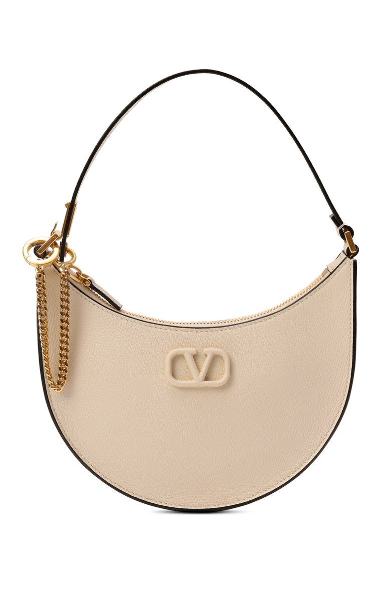 Женская сумка vlogo signature mini VALENTINO кремового цвета, арт. 6W2P0W19/RQR | Фото 1 (Материал: Натуральная кожа; Размер: mini)