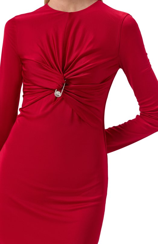 Платье из вискозы Versace 1018475/1A12497 Красный  1018475/1A12497 Фото 5