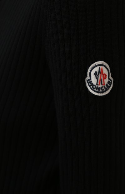 Шерстяной кардиган MONCLER черного цвета по цене 57250 руб., арт. G2-093-9B000-14-M1131, фото 5 Шерстяной кардиган MONCLER, арт. G2-093-9B000-14-M1131, фото 5