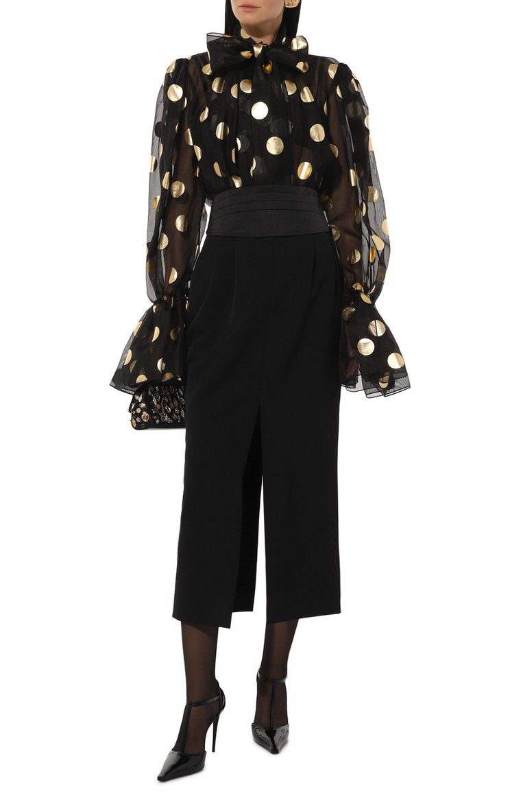 Женские кожаные туфли mun 105 DOLCE & GABBANA черного цвета, арт. CD1883/A1471 | Фото 2 (Материал внешний: Натуральная кожа; Каблук высота: Высокий; Материал внутренний: Натуральная кожа; Подошва: Плоская; Каблук тип: Шпилька)