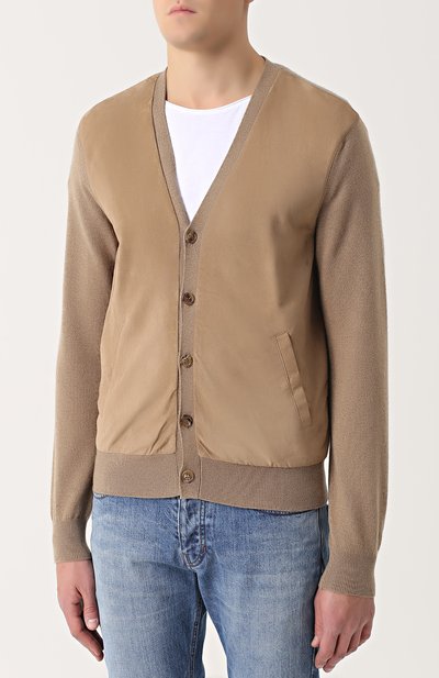 Кашемировый кардиган с отделкой из натуральной замши RALPH LAUREN бежевого цвета по цене 249500 руб., арт. P44/XZ3T7/XY3UN, фото 3 Кашемировый кардиган с отделкой из натуральной замши RALPH LAUREN, арт. P44/XZ3T7/XY3UN, фото 3