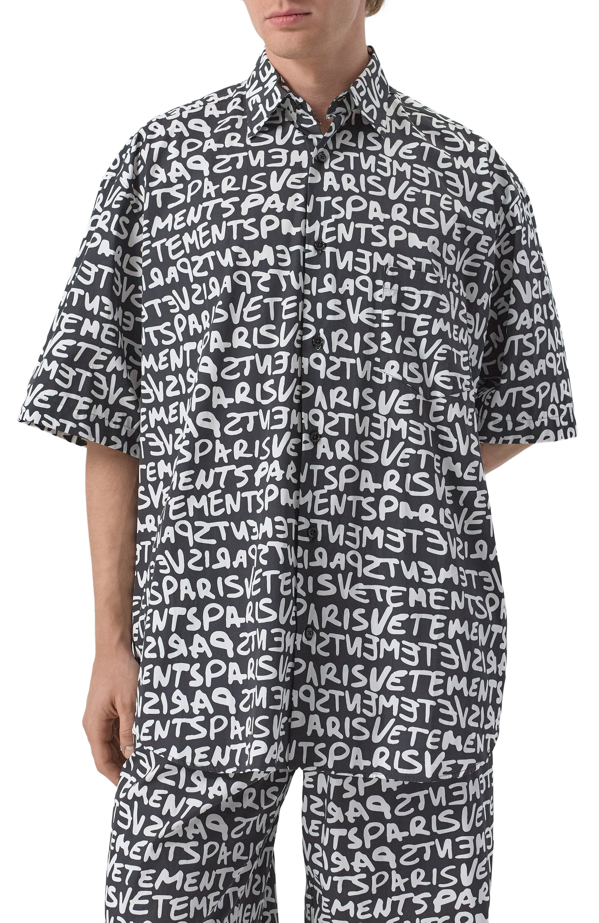 Хлопковая рубашка VETEMENTS, арт. UE64SH800BW, фото 3