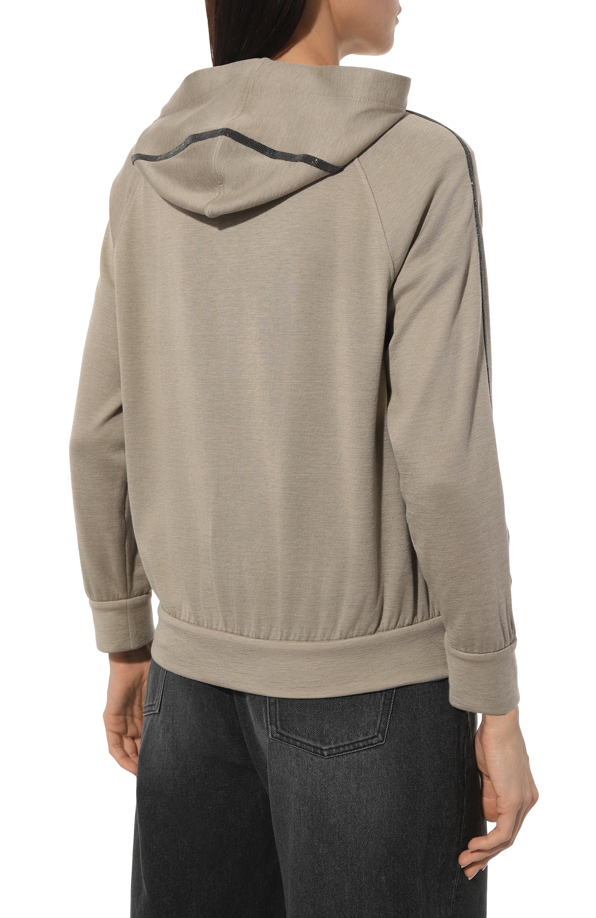 Толстовка из хлопка и шелка BRUNELLO CUCINELLI, арт. MD828B1342, фото 4