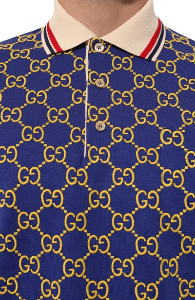 Хлопковое поло GUCCI, арт. 753572/XJFUG, фото 5