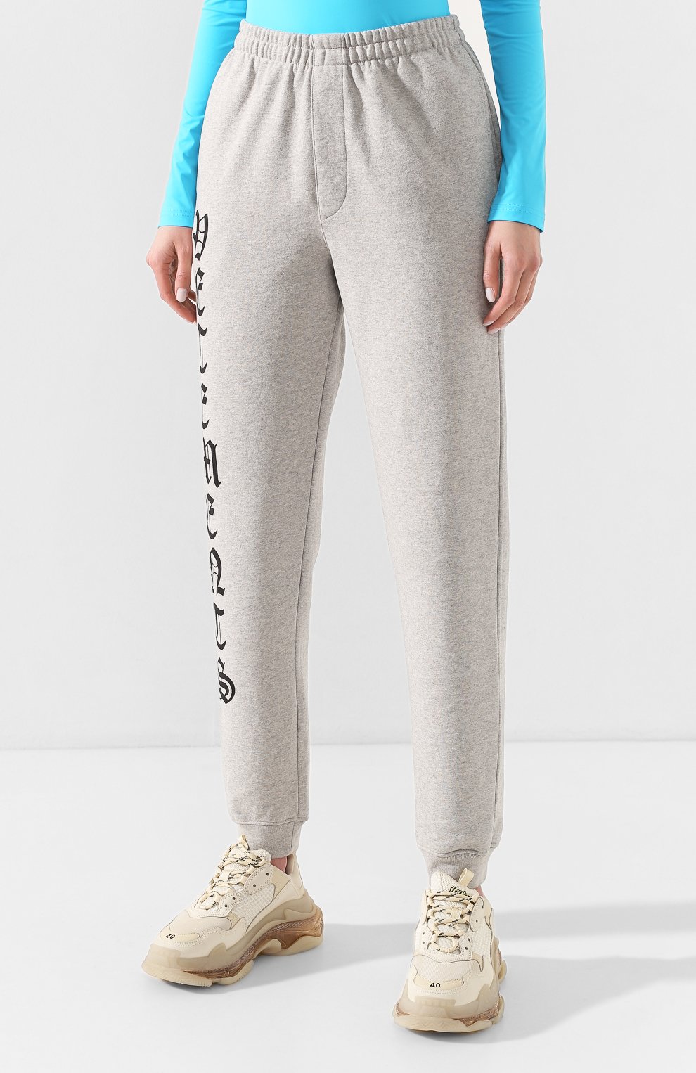 Хлопковые джоггеры VETEMENTS, арт. SS20PA321 1624/W/GREY, фото 3
