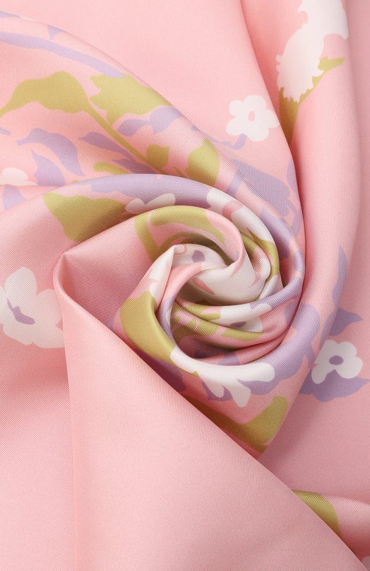 Шелковый платок Burberry 8125639 Розовый  8125639 Фото 3