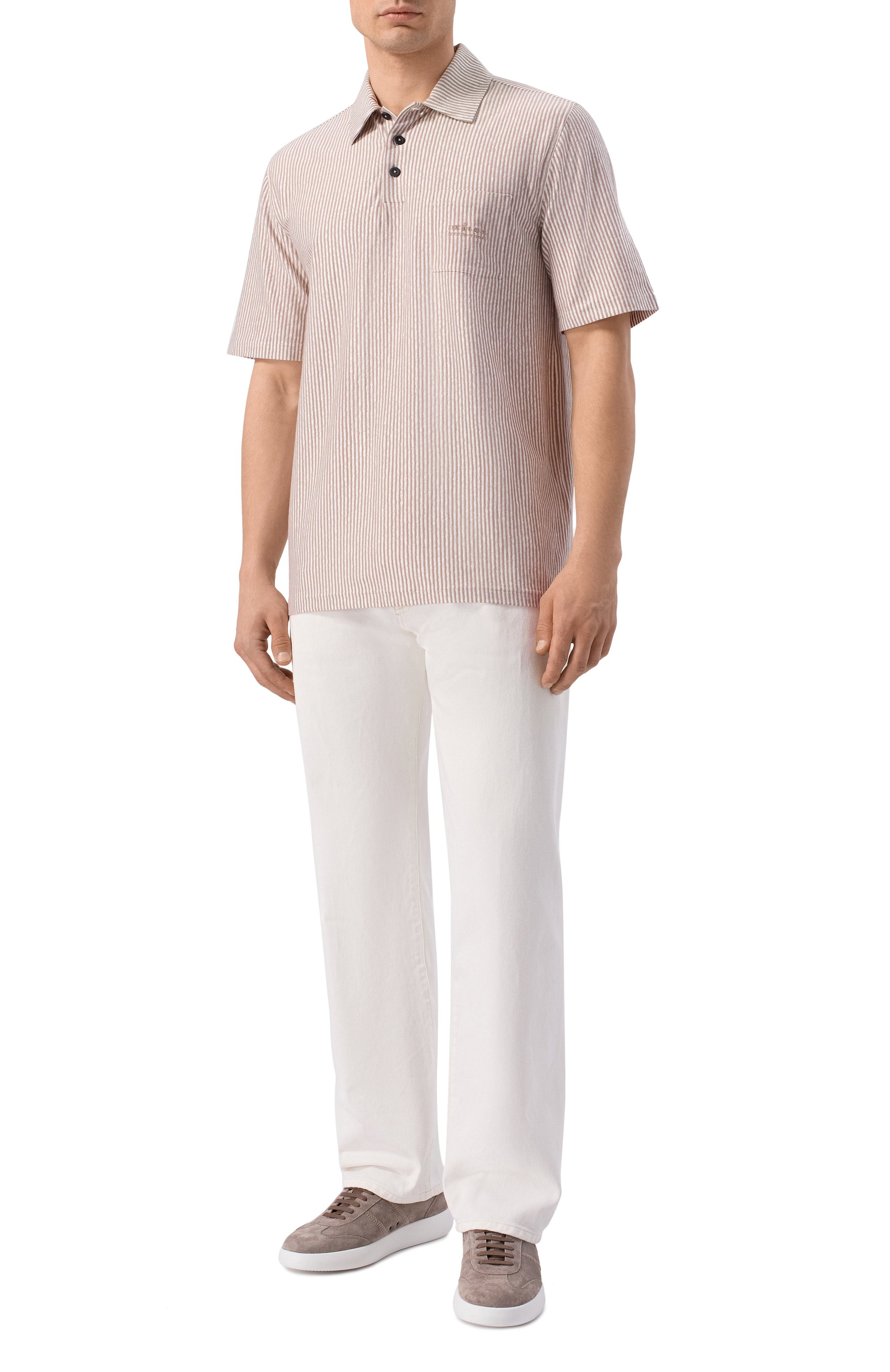 Поло изо льна и хлопка KITON, арт. UMM0747, фото 2