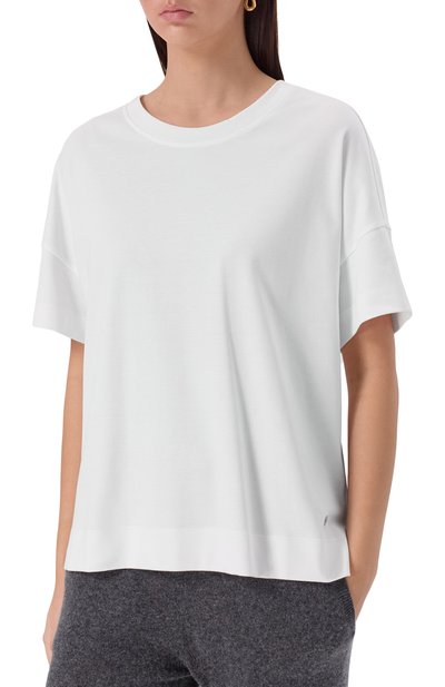 Хлопковая футболка WINDSOR белого цвета по цене 16800 руб., арт. 52 DT714 10012442, фото 3 Хлопковая футболка WINDSOR, арт. 52 DT714 10012442, фото 3