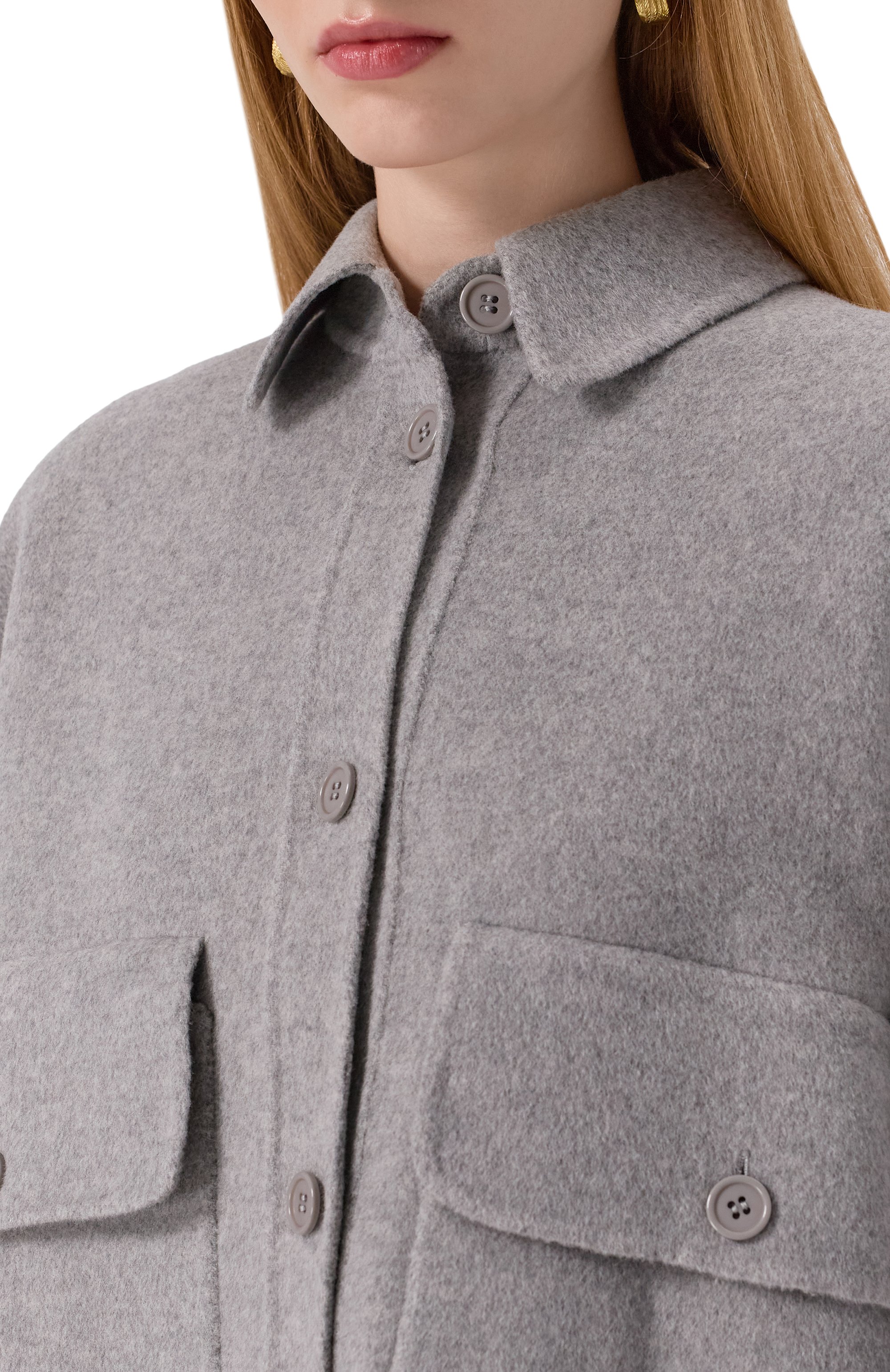 Шерстяная куртка-рубашка ERIKA CAVALLINI, арт. P5WW05, фото 5