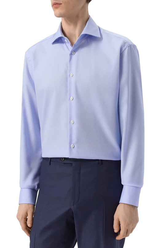 Хлопковая сорочка Van Laack VL-RIVARA-TFN/150445 Синий  VL-RIVARA-TFN/150445 Фото 3