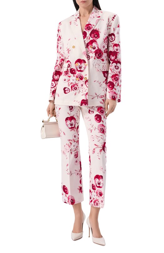 Хлопковый жакет Giambattista Valli 26SSPVCA6106/34PRI Белый  26SSPVCA6106/34PRI Фото 2