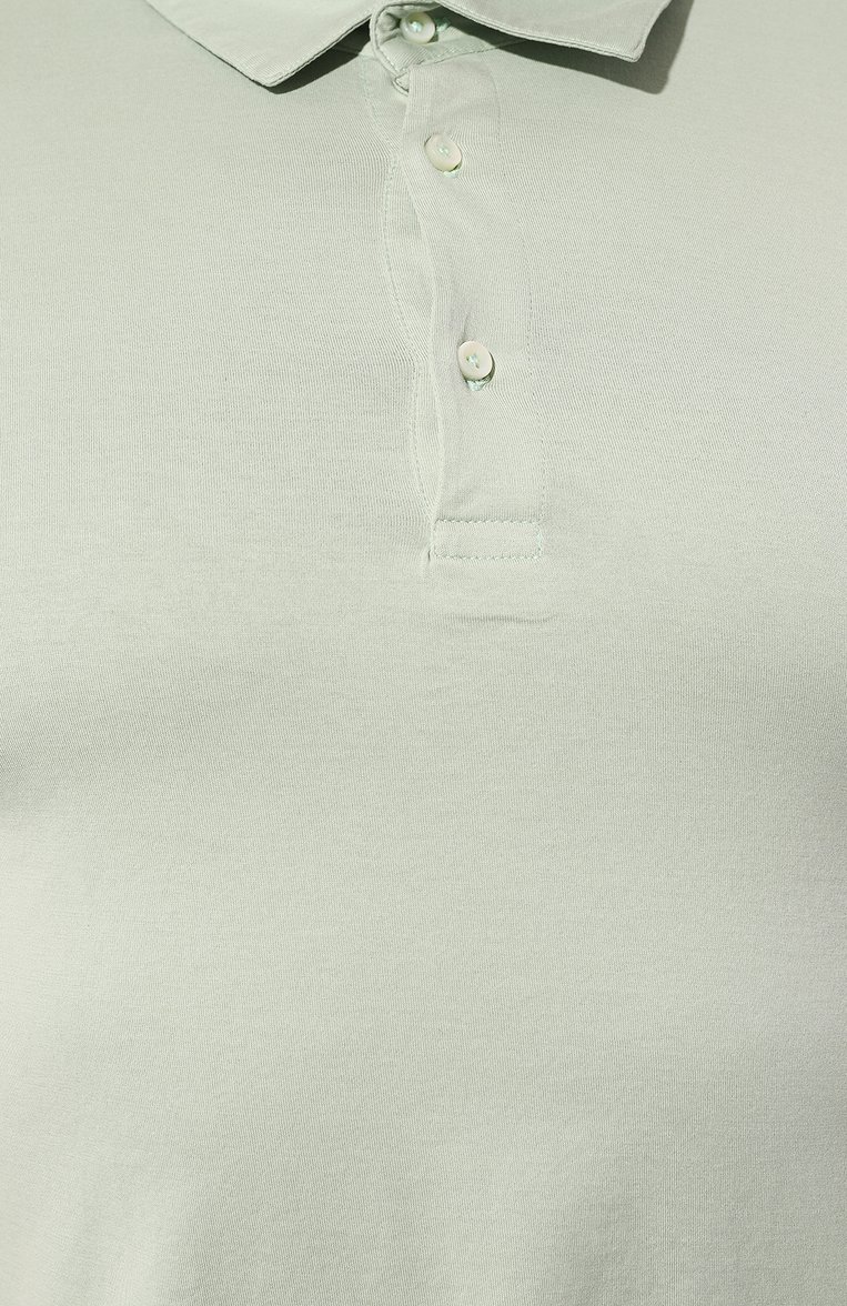 Мужское хлопковое поло VAN LAACK салатового цвета, арт. PAP0S/Z20044/3XL | Фото 5 (Рукава: Короткие; Длина (для топов): Стандартные; Материал внешний: Хлопок; Стили: Кэжуэл; Застежка: Пуговицы; Принт: Без принта; Мужское Кросс-КТ: Футболка-одежда; Автоматизация состава: Проставлено; Автоматизация ТО: Проставлено; Детали: Без декора)