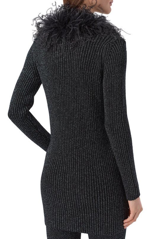 Кардиган из шерсти и вискозы Valentino 8B3KE04Y/A4B Чёрный  8B3KE04Y/A4B Фото 4