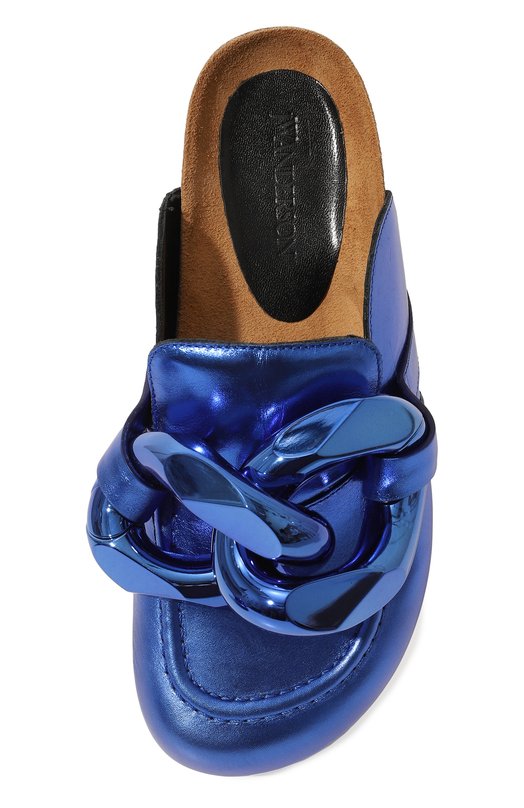 Кожаные сабо Chain JW Anderson Синий, фото 6