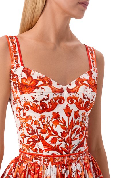 Шелковый топ-бюстье DOLCE & GABBANA, арт. F7BB1T/GDDRJ, фото 5
