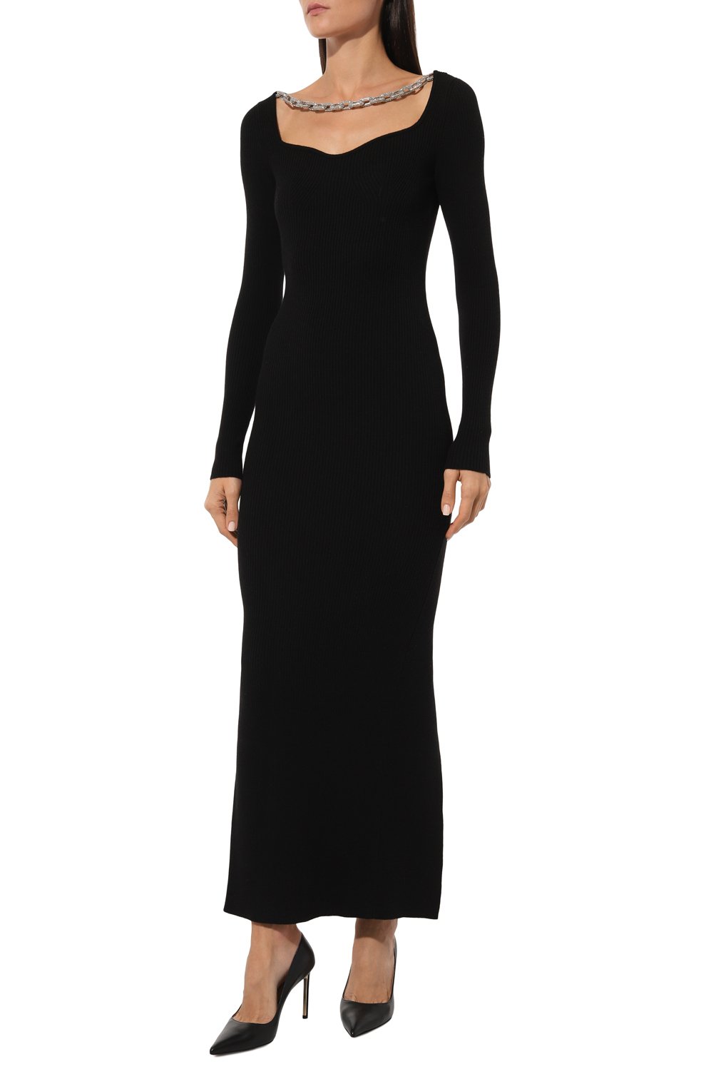 Шерстяное платье GIUSEPPE DI MORABITO черного цвета по цене 86900 руб., арт. 03PFKN321 03358, фото 3 Шерстяное платье GIUSEPPE DI MORABITO, арт. 03PFKN321 03358, фото 3