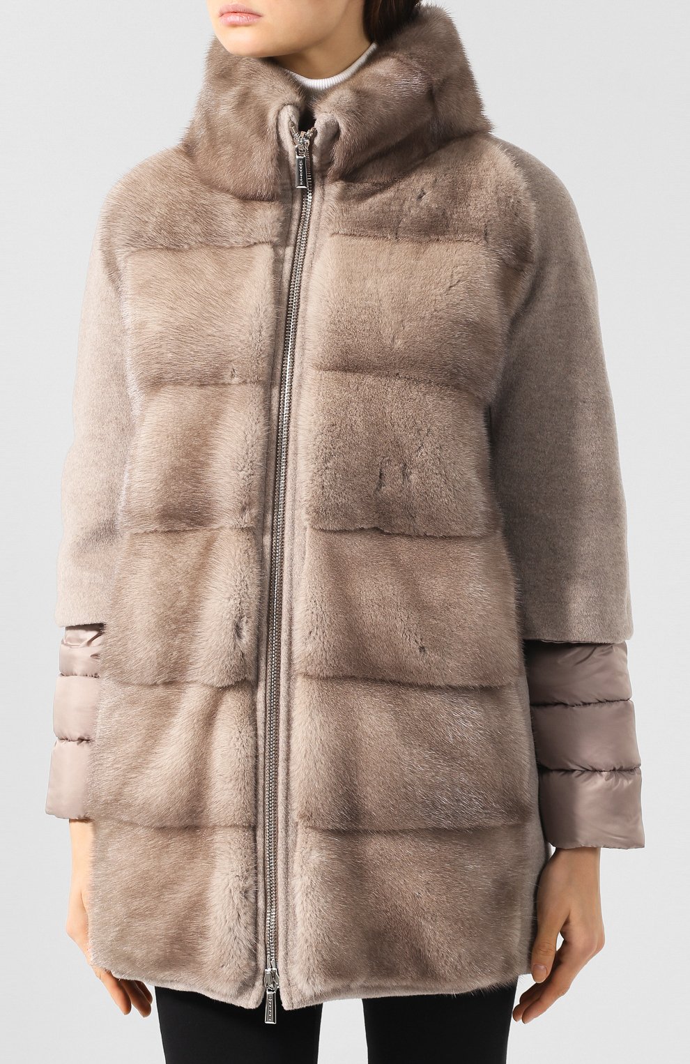 Пальто с меховой отделкой MOORER, арт. ANTI0PE-KAS/A19D170KASH, фото 3