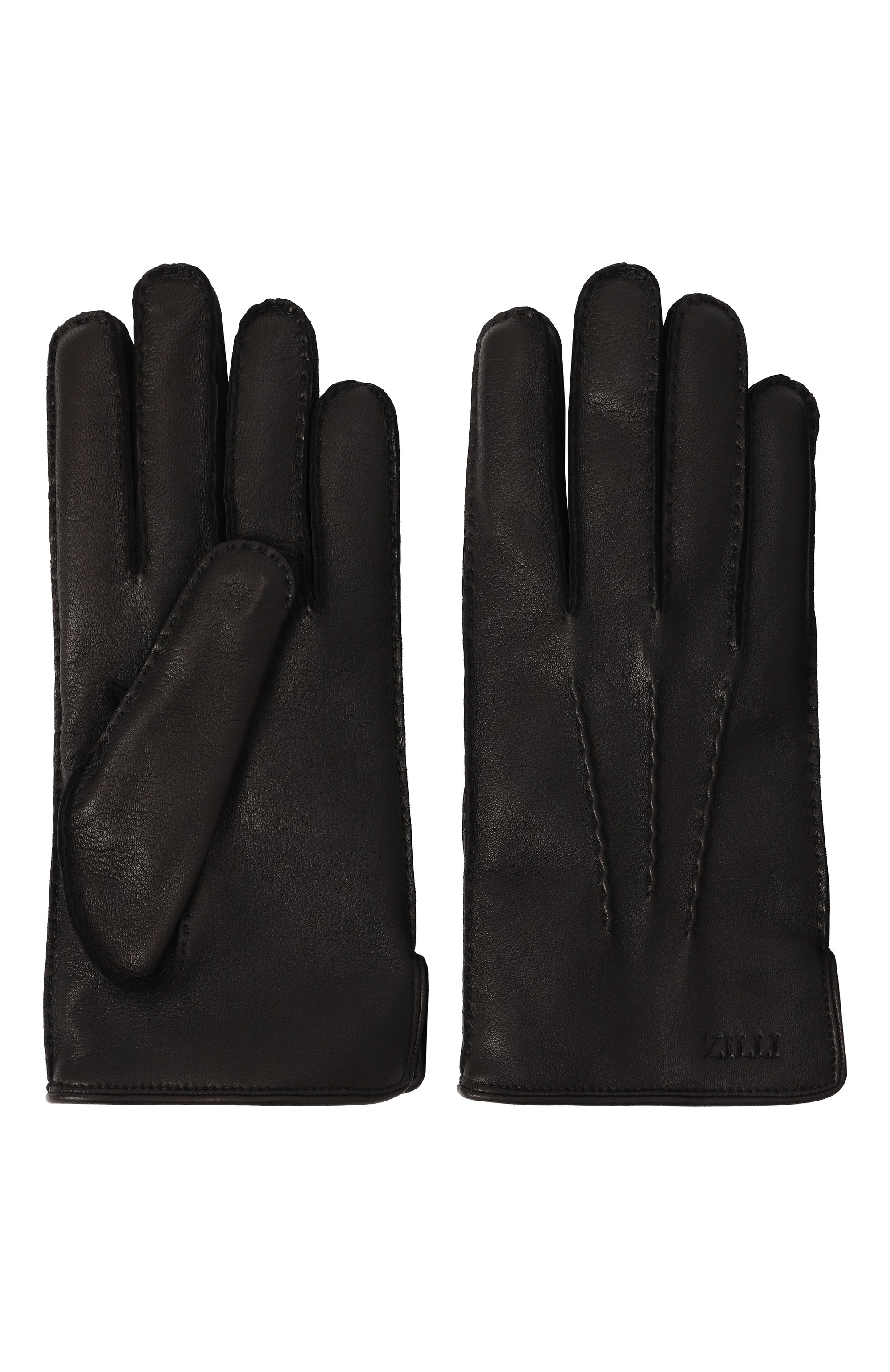 Кожаные перчатки ZILLI черного цвета по цене 86800 руб., арт. GL007AM1005VZL000, фото 2 Кожаные перчатки ZILLI, арт. GL007AM1005VZL000, фото 2