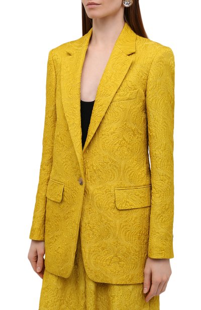 Жакет DRIES VAN NOTEN желтого цвета по цене 144500 руб., арт. 221-030428-4146, фото 3 Жакет DRIES VAN NOTEN, арт. 221-030428-4146, фото 3