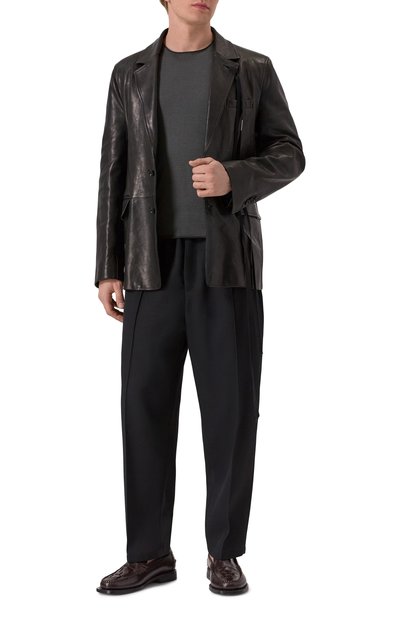 Кожаный пиджак ANN DEMEULEMEESTER, арт. B0012738/LT137, фото 3