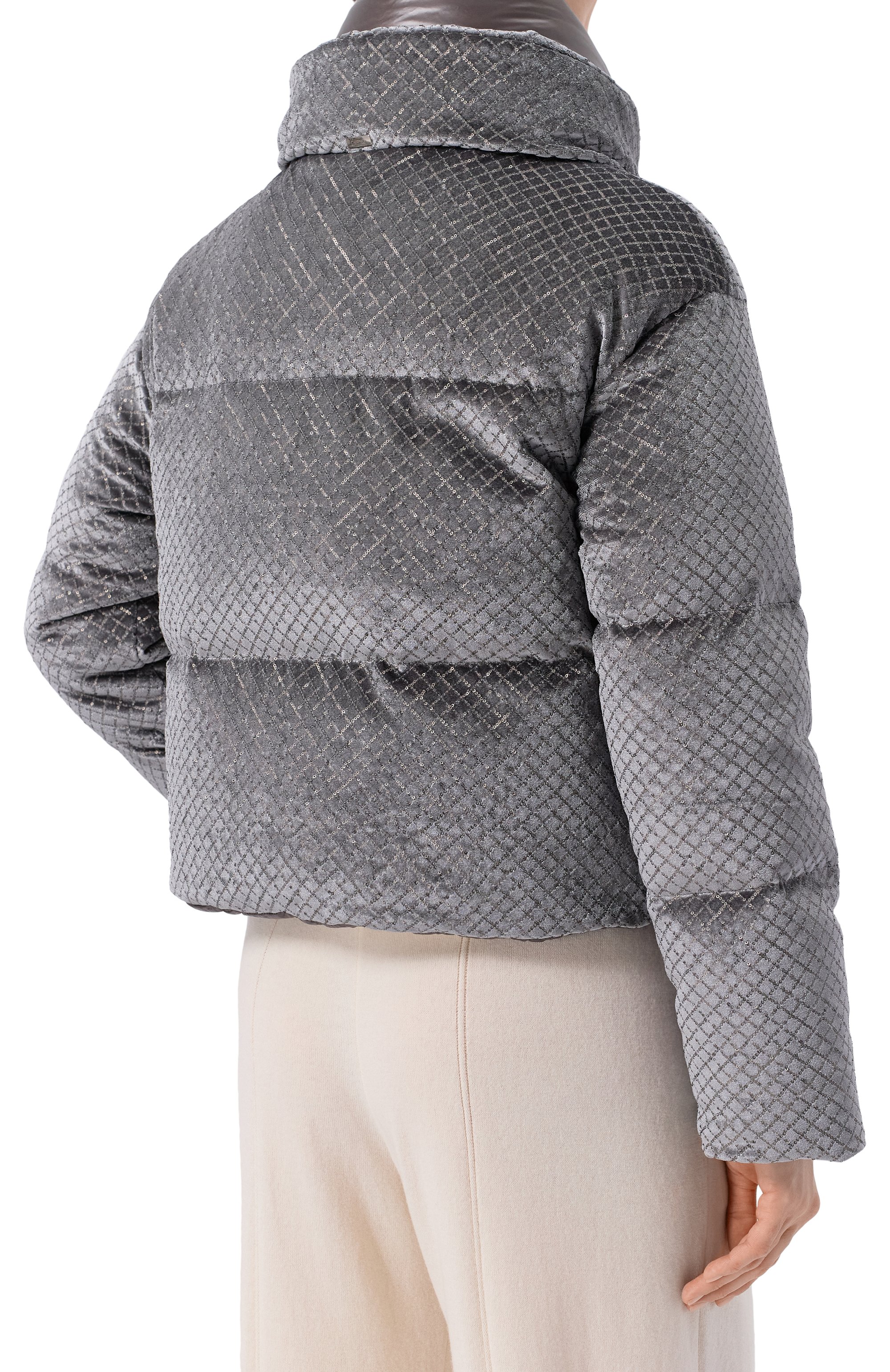 Пуховик с отделкой пайетками HERNO, арт. PI002161D/12751, фото 4