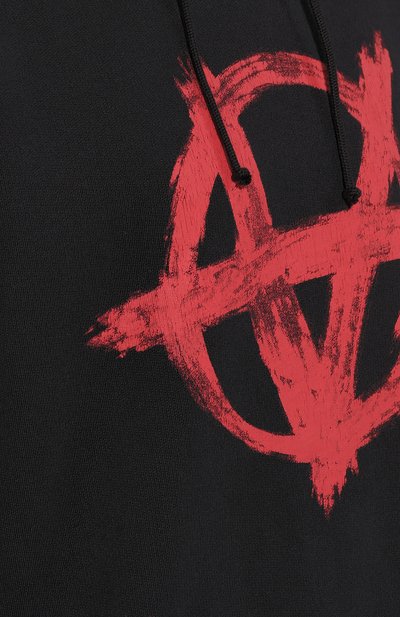 Хлопковое худи VETEMENTS черного цвета по цене 78550 руб., арт. SS20TR312 1620/M, фото 5 Хлопковое худи VETEMENTS, арт. SS20TR312 1620/M, фото 5