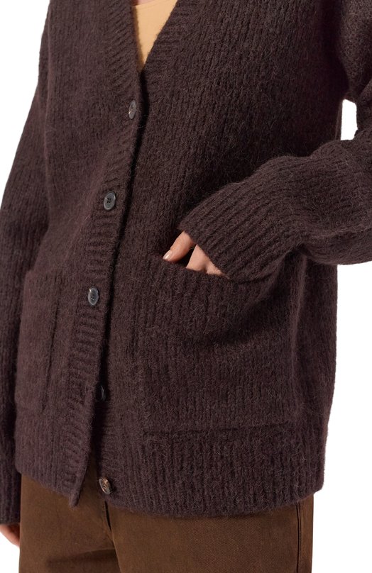 Шерстяной кардиган Dries Van Noten 252-011226-2709 Коричневый  252-011226-2709 Фото 5
