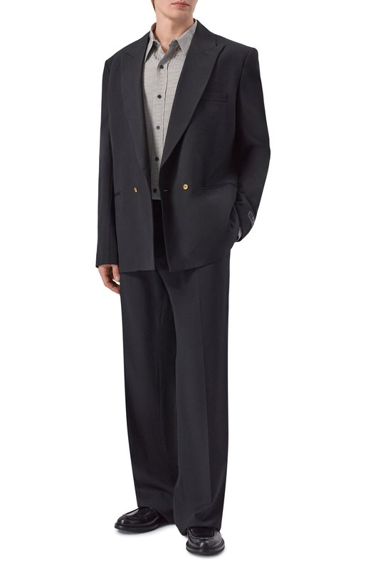 Шерстяной пиджак Balmain GH1SI890/WD49 Чёрный  GH1SI890/WD49 Фото 2