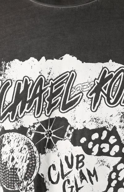 Хлопковая футболка MICHAEL MICHAEL KORS черного цвета по цене 11950 руб., арт. MH95MET97J, фото 5 Хлопковая футболка MICHAEL MICHAEL KORS, арт. MH95MET97J, фото 5