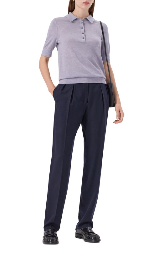 Шерстяные брюки Max Mara NEMB0 Синий  NEMB0 Фото 2