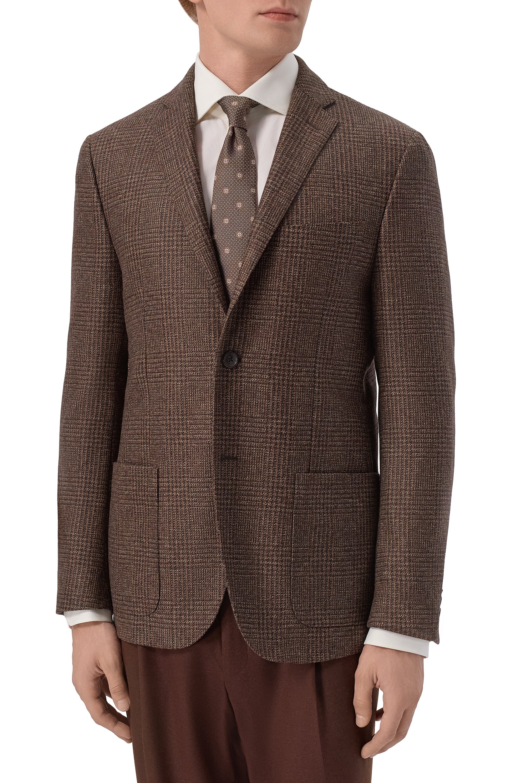 Шерстяной пиджак CORNELIANI коричневого цвета по цене 127500 руб., арт. 286002/2A16226, фото 3 Шерстяной пиджак CORNELIANI, арт. 286002/2A16226, фото 3