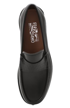 Мужские кожаные лоферы SALVATORE FERRAGAMO черного цвета, арт. Z-07351993E | Фото 5 (Мужское Кросс-КТ: Лоферы-обувь; Мате�риал сплава: Проставлено; Нос: Не проставлено; Стили: Кэжуэл; ширина носка стельки: 8,5, 9,2, 8,7; толщина подошвы: 2,3, 2,5; высота каблука: 3,5, 3,7)