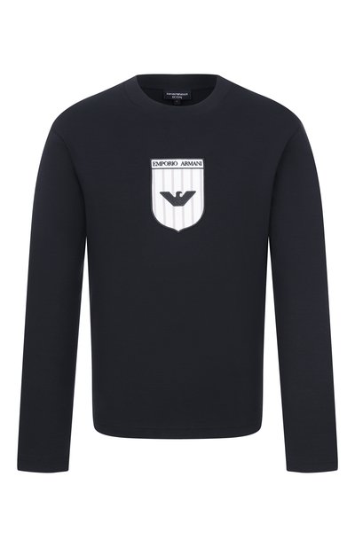 Мужская хлопковый лонгслив EMPORIO ARMANI, арт. EM005552/AF25183