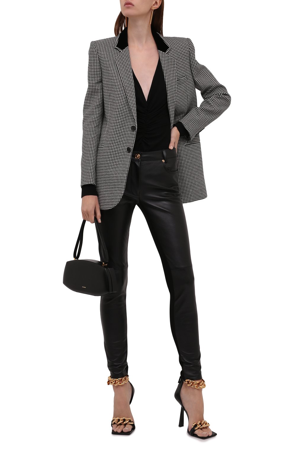 Кожаные брюки VERSACE, арт. 1000991/1A00677, фото 2