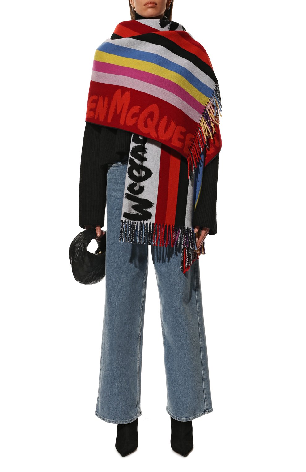 Палантин из шерсти и шелка ALEXANDER MCQUEEN, арт. 683935/3906Q, фото 2