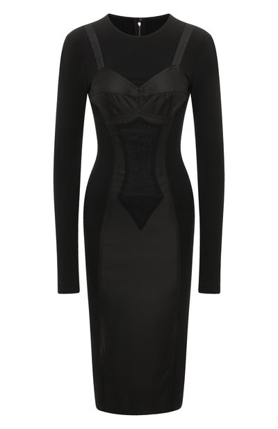 Женское платье из вискозы и шелка DOLCE & GABBANA, арт. F6ARFT/FUGKF