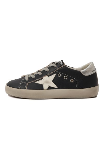 Кожаные кеды GOLDEN GOOSE DELUXE BRAND темно-синего цвета по цене 25450 руб., арт. GYF00101.F005478, фото 2 Кожаные кеды GOLDEN GOOSE DELUXE BRAND, арт. GYF00101.F005478, фото 2