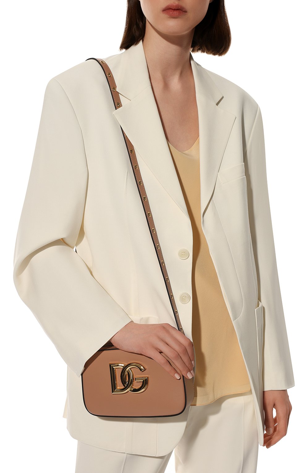 Сумка 3.5 small DOLCE & GABBANA бежевого цвета по цене 109500 руб., арт. BB7095/AW576, фото 2 Сумка 3.5 small DOLCE & GABBANA, арт. BB7095/AW576, фото 2