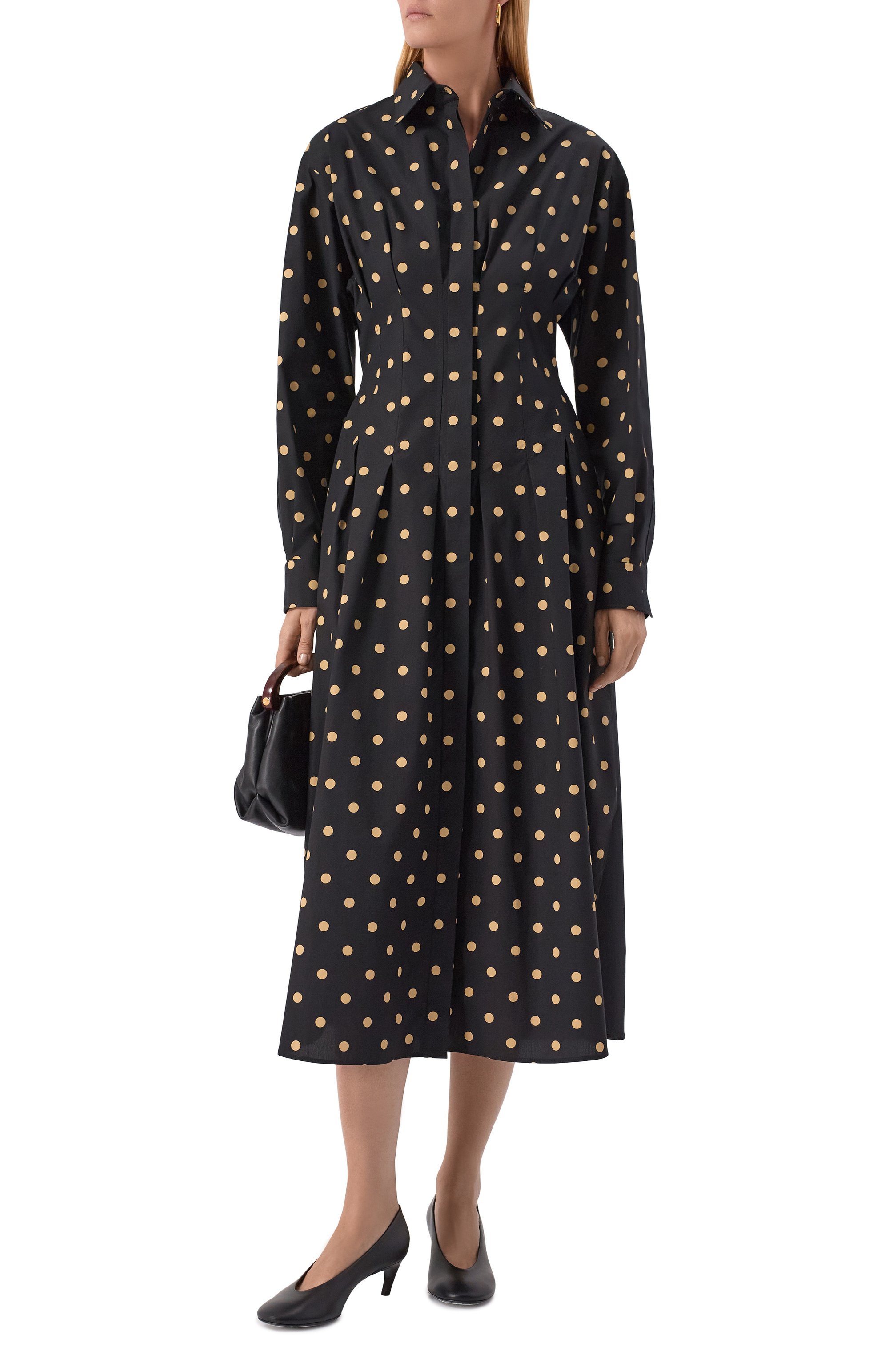 Хлопковое платье MOSCHINO черного цвета по цене 176000 руб., арт. J0412/5455, фото 2 Хлопковое платье MOSCHINO, арт. J0412/5455, фото 2