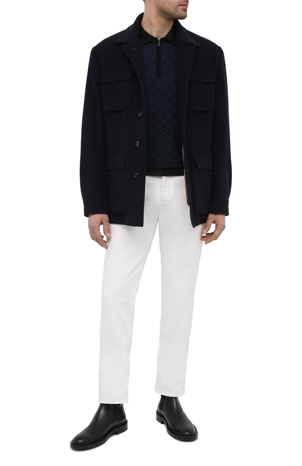 Поло из шерсти и шелка ZILLI, арт. MBU-PZ522-CHEC9/ML01, фото 2