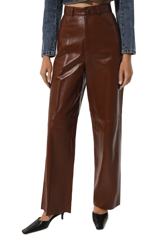 Кожаные брюки Chaud Studio JANETROUSERS23 Коричневый  JANETROUSERS23 Фото 3