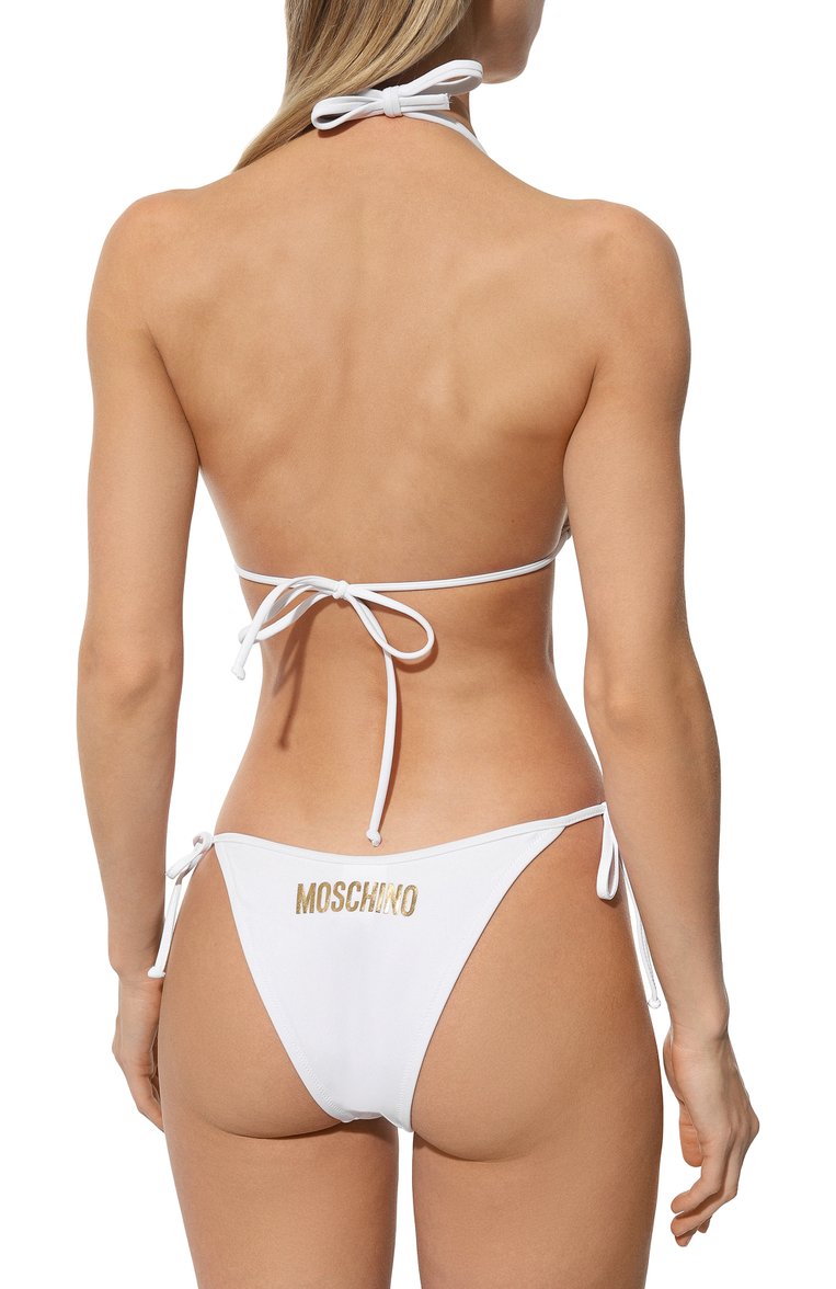 Женский плавки-бикини MOSCHINO белого цвета, арт. A5921/4901 | Фото 3 (Материал сплава: Проставлено; Материал внешний: Синтетический материал; Нос: Не проставлено; Женское Кросс-КТ: Раздельные купальники)