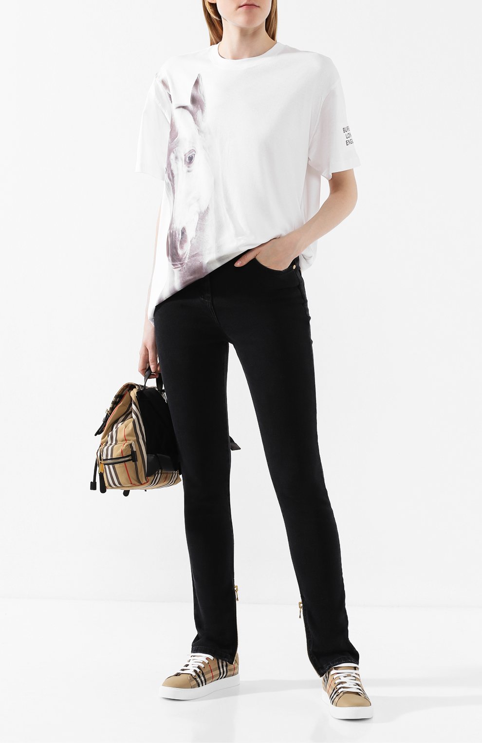 Хлопковая футболка BURBERRY, арт. 8017352, фото 2